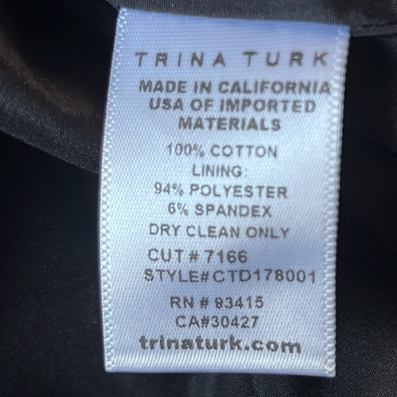 Trina Turk Geometric Multi Colored 100% Cotton Shell Dress Sz 2 NWT - Picture 6 of 6